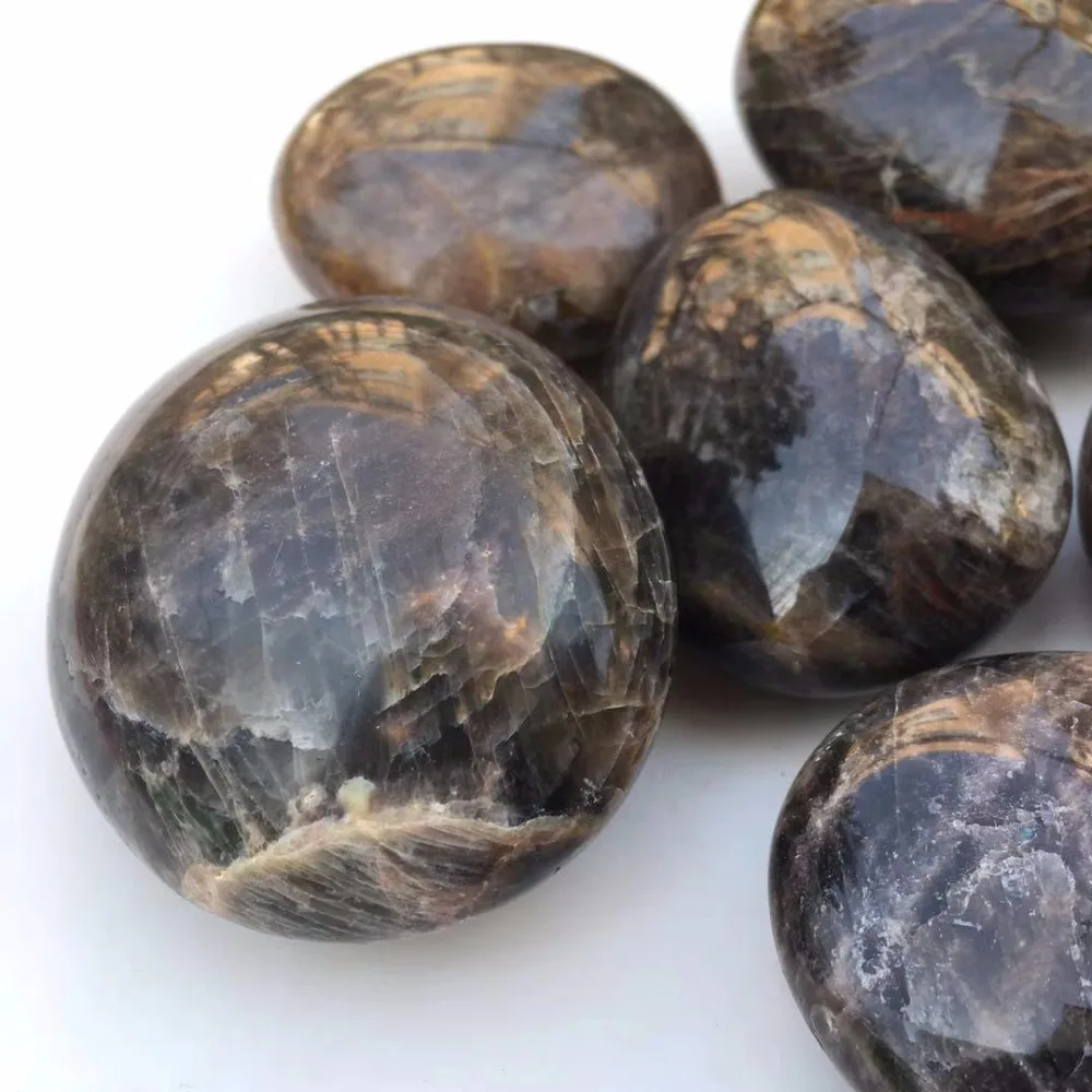 black moonstone palm stones (6)