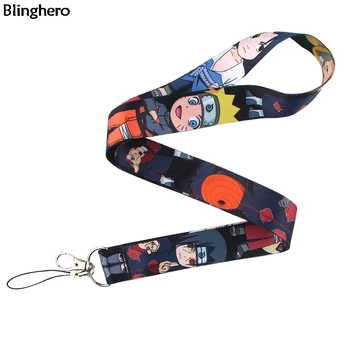 

10pcs/lot Blinghero Naruto Lanyards Cartoon Keys ID Badge Phone Holder Keys Student Card Neck Strap Hang Rope Lanyards BH0176