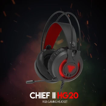 

HG20 Wired Headphones RGB PS4 3.5mm Plug Computer Gaming Over Ear Headphone With Mic Headset Gamer Profession Headphone Gamer