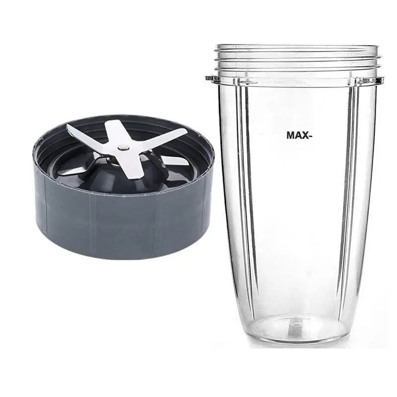 

Nutri Compatible 32oz Cup & Blade Replacement Set - Tall Blender Cup & 6 Fin Extractor Blade Accessories
