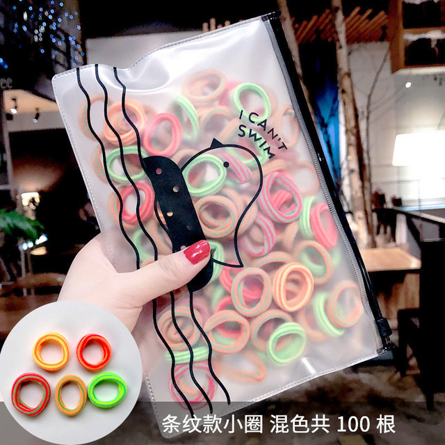 Girls Colorful Nylon Small Elastic Hair Bands Children Ponytail Holder Rubber Band Headband Kids Hair Accessories