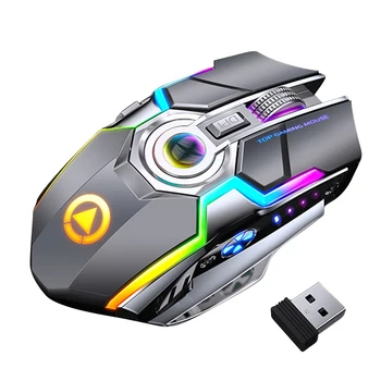 

Cool Gaming Mouse 2.4Ghz Wireless USB Professional Esports RGB Backlit Slient Bluetooth Mouse 1600DPI 7 Buttons For PC Notebook