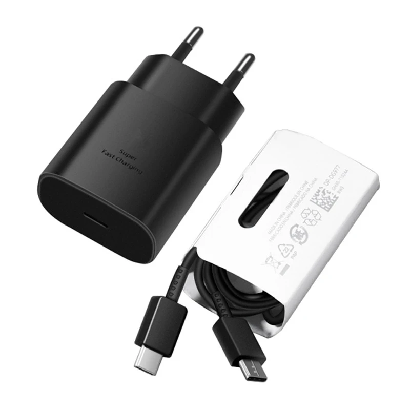 usb c 5v 3a 25W PD USB C Quick Charge Adapter For Samsung Galaxy Note 10 20 S21 A71 M52 Z Flip 3 5G Super Fast Charger Type C To USB C Cable mobile phone chargers