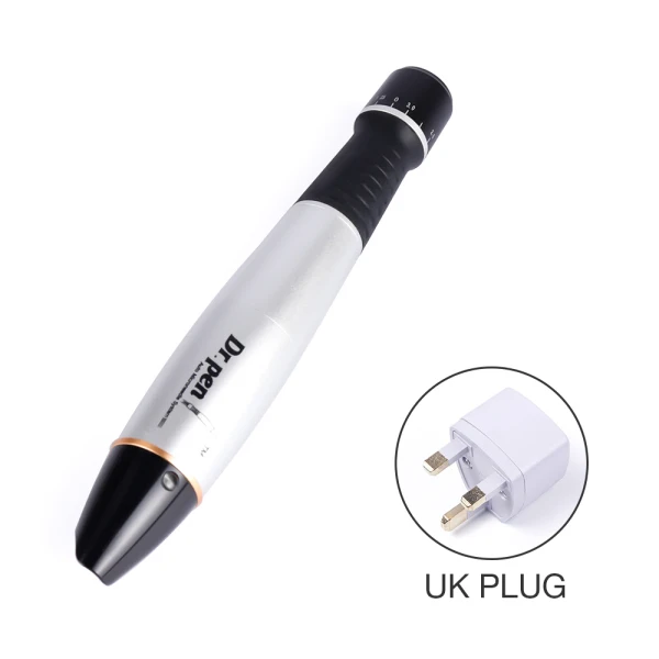 UK Plug Ultima A1-C иглы наконечники микро-Роллинг иглы татуировки ручка 12 Pin иглы электрические микро крошечные роликовые системы терапия Уход за кожей - Цвет: UK Plug