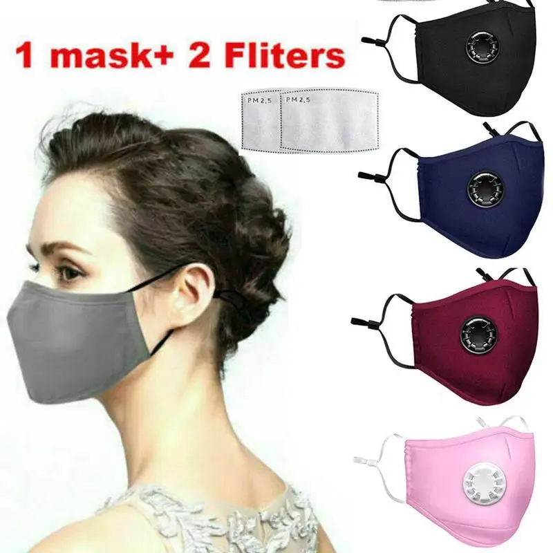 

Reusable Anti Pollution PM2.5 Mouth Mask Dust Respirator Washable Cotton Face Masks Unisex Mouth Muffle for Allergy Asthma