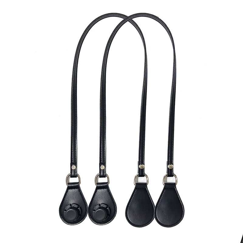 1set 85cm Long Microfiber Leather Handles with Canvas Floral Insert Inner Pocket for Classic Mini Obag O Bag Women Handbag 