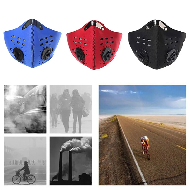 

FFP3 Respirator Dust Masks Breathing Filter Valve Filter Protective Cycling Face Mask Respirator Mouth Cover Reusable Folding