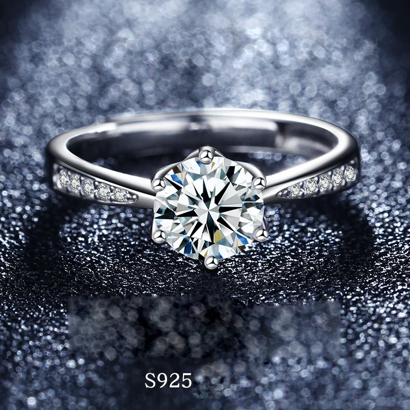 

Wholesale Fine Jewelry luxury High Quality Real S925 Sterling Silver Rings Finger Ring Jewel Exquisite accessories wedding