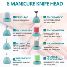 Маникюрный педикюр портативный шлифовальный безопасный Профессиональный экологичный набор для ухода за волосами Электрический полировщик для ногтей набор инструментов многофункциональный