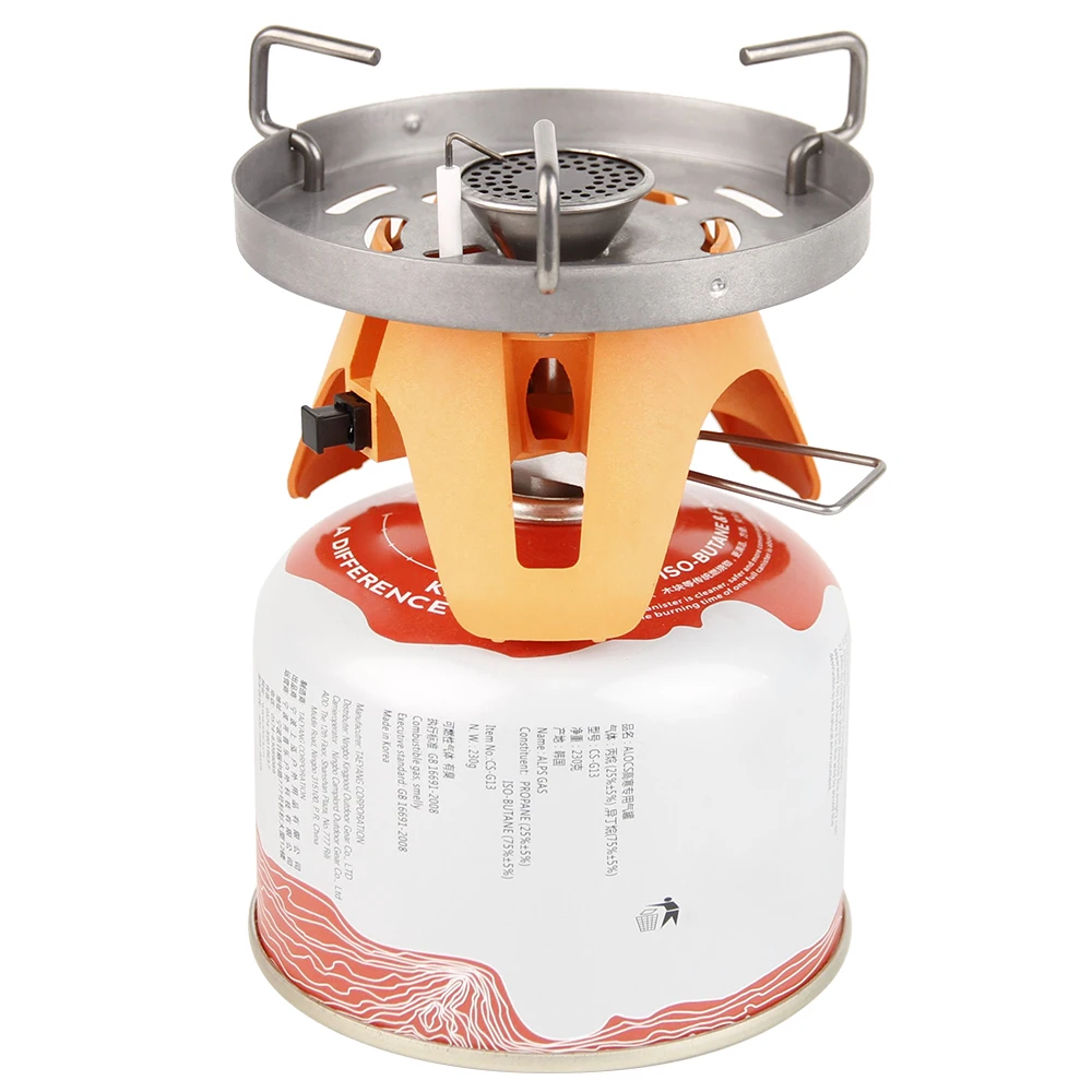

Outdoor Camping Stove Set Cookware Cooking Pot Gas Burner Stove Set with Gas Adapter for Camping Hiking Backpacking Picnic