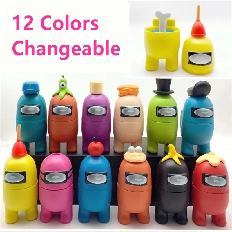 

12Colors Among Us Action Figure Toys 10cm Deformable Toys For Children Figures Toys Among Us Model PVC Keychain Gifts For Kids