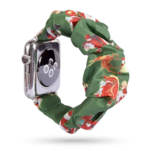Ремешок для Apple Watch Series 3 2 1 38 мм 42 мм рождественский стиль сменный ремешок маленький резиновый ремешок для iwatch series 4 5 40 мм 44 мм - Цвет ремешка: color 18