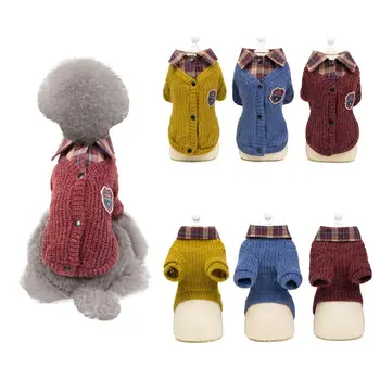 

Z30 Warm Dog Sweater Shirt Autumn Winter Dog Clothes Suit Cat Chihuahua Yorkie Puppy Costume Schnauzer Pet Apparel Outfit
