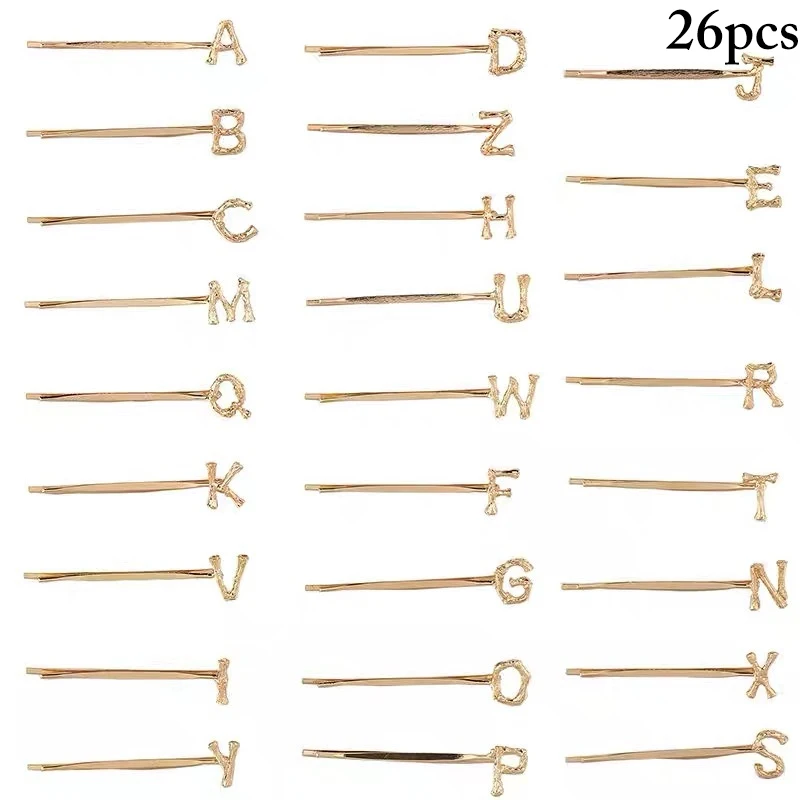 

26 шт простая одежда с надписями в заколки Для женщин заколки невидимки для волос заколки для волос аксессуары для волос для Для женщин нарисованной длинноволосой девочкой, заколка для волос, головной убор