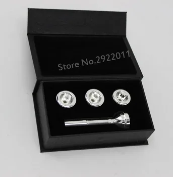 

High Quality 5 PCS / LOT Bb Trumpet Mouthpiece Size 7C 5C 3C 1.5C Brass Silver Plated Professional Trumpet Accessories Nozzle