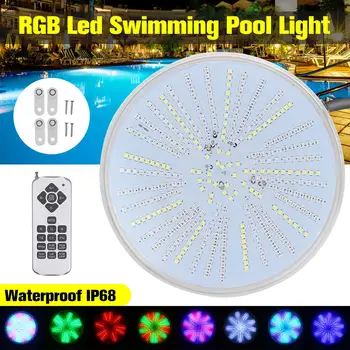 

68W RGB LED Swimming Pool Lamp with Remote ControllerLandscape Fountain Pool Light AC/DC12V Waterproof IP68 Underwater Lights