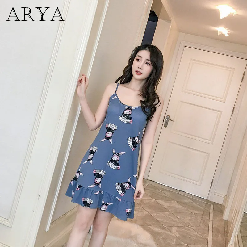 ARYA 2019 Новое поступление Женская пикантная одежда для сна летнее и осеннее Ночное