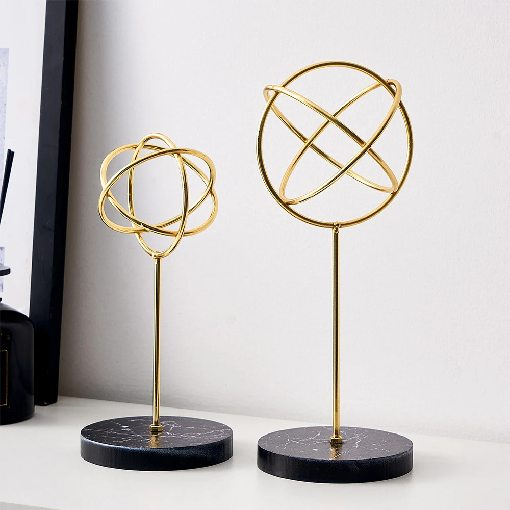 Metal Round Ornaments Accessories for Living Room Piecies Modern Home