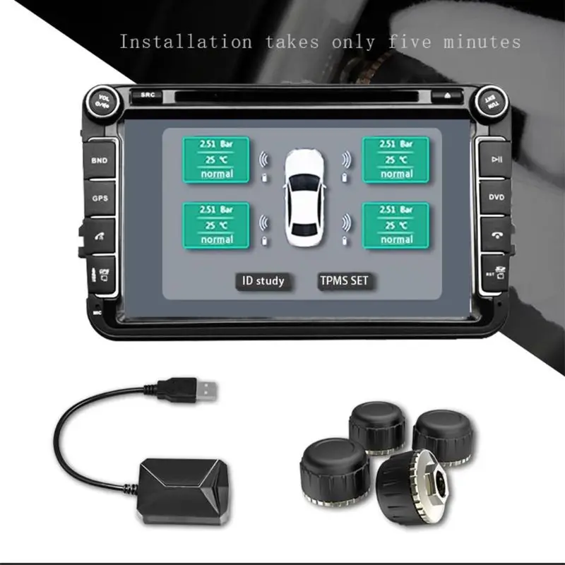 USB Android TPMS монитор давления в шинах/Android навигационная система контроля давления в шинах/Беспроводная передача с 4