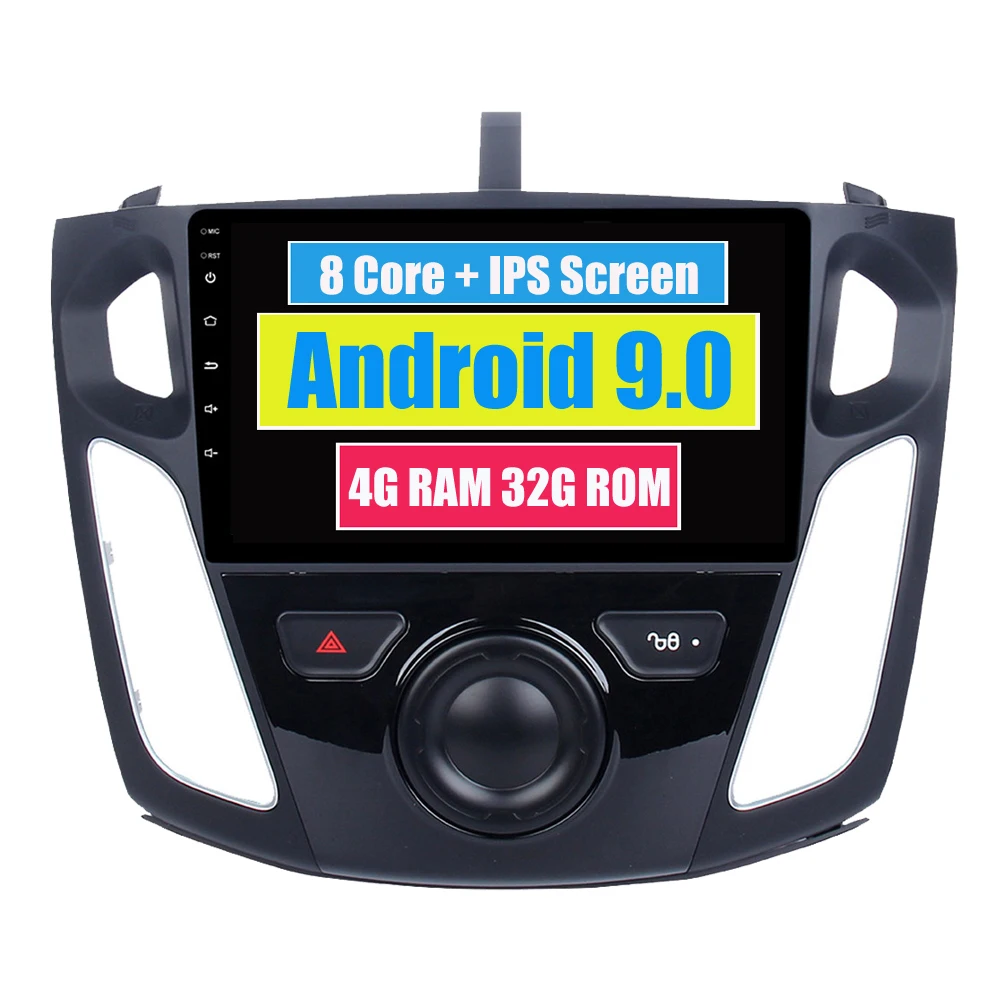 Excellent RoverOne Android 9.0 Octa Core Car Radio GPS For Ford For Focus 3 2012 2013 2014 Touchscreen Multimedia Player Stereo Head Unit 0