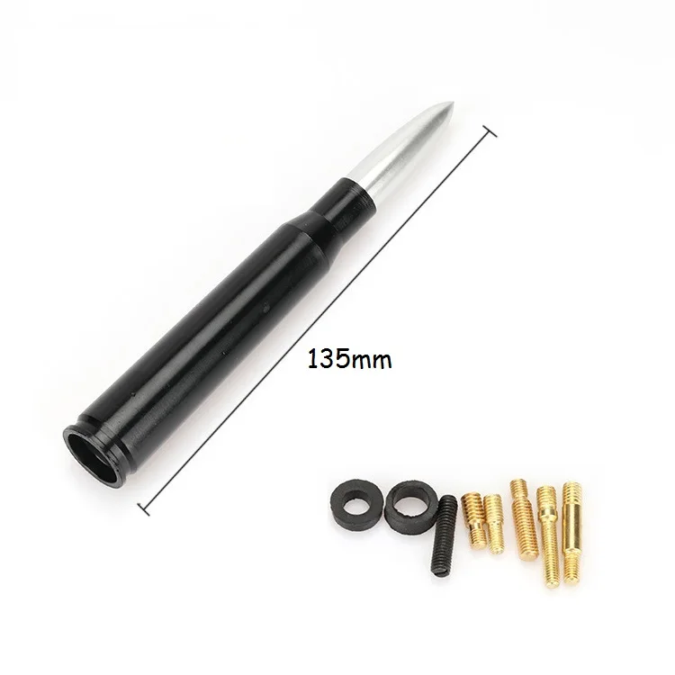 1PC Short Bullet Shape Car Antenna Universal FM Antenna Replacement Radio Mast Aerials