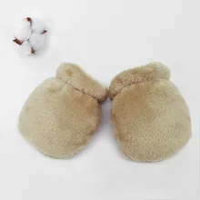 Перчатки для новорожденных, подарок для малышей, милые Нескользящие варежки, теплые зимние толстые теплые хлопковые варежки для новорожденных мальчиков и девочек 0-12 месяцев