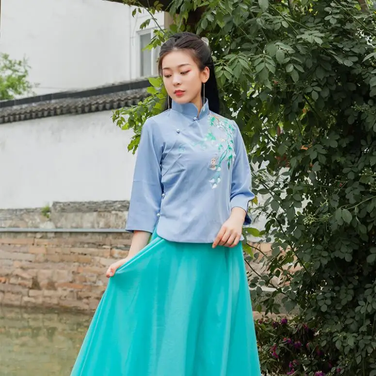 Kan 4th Jeugd heroine jurk voor bruidsmeisjes Casual Authentieke traditionele Erhu guzheng folk muziek prestaties elegante casual Kan 4th Jeugd heroine jurk voor bruidsmeisjes Casual Authentieke traditionele Erhu guzheng folk muziek prestaties elegante casual