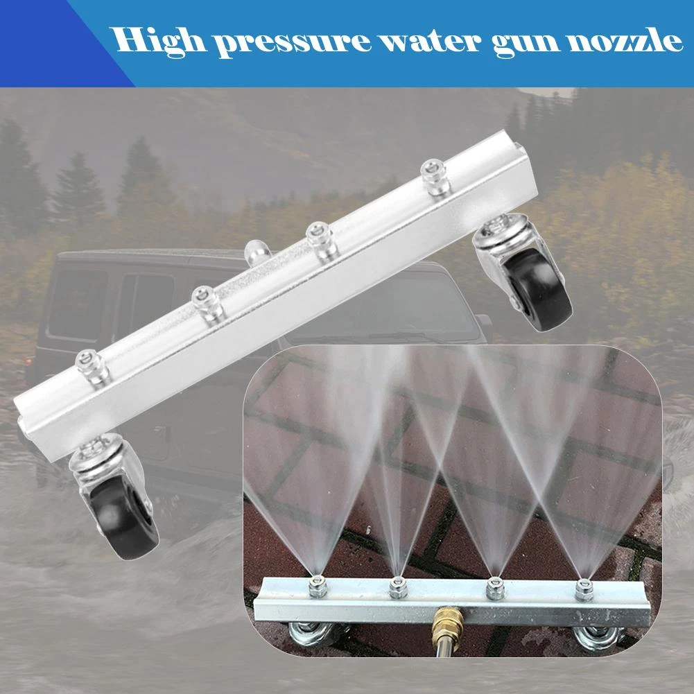 High Pressure Car Washer 4 Nozzle Auto Undercarriage Chassis Cleaner Water Gun Ground Washing Broom With 1/4" Connector foam cannon for pressure washer