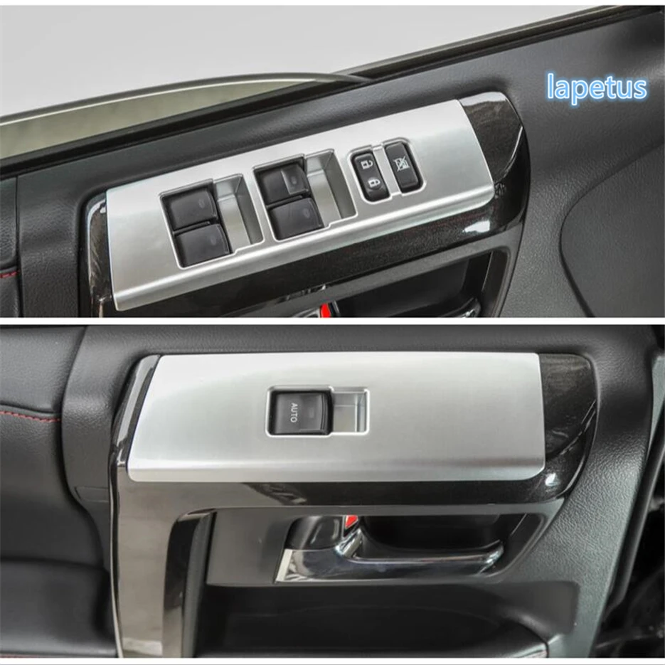 Lapetus подлокотник окно Стекло Лифт украшения рамка Обложка отделка, пригодный для Toyota 4runner 2010- ABS Красный/углеродного волокна