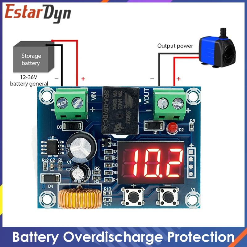 XH-M609 DC 12V-36V зарядное устройство модуль защиты от переразряда аккумулятора с