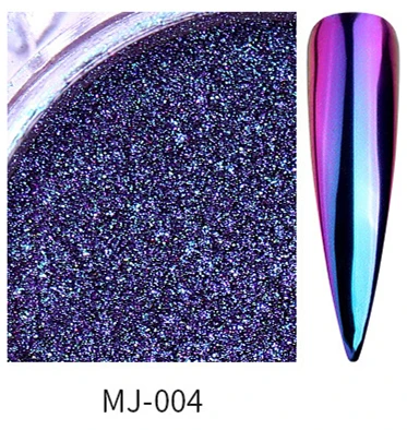 0,2 г/кор. неоновый Единорог Хамелеон порошок для ногтей Русалка Аврора переливающийся блеск для ногтей пыль хромированный пигмент Сделай Сам дизайн ногтей украшение - Цвет: MJ-004