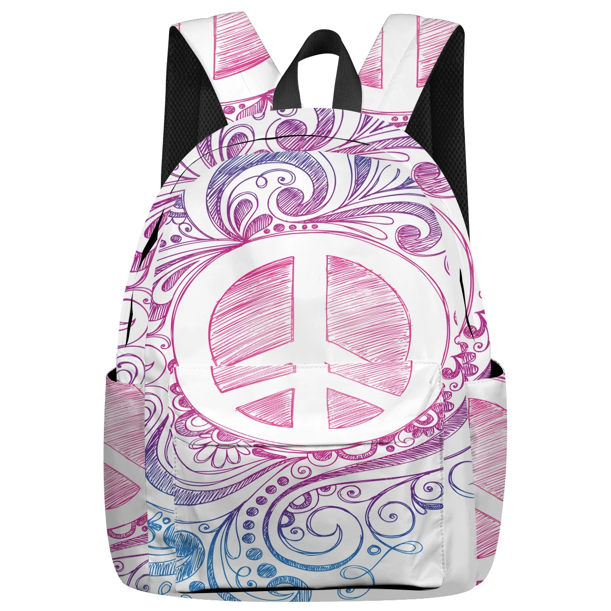 

WHEREISART Art Symbol Sketch Color Doodle Backpacks Internal Frame Backpacks College Backpacks School Backpack Multi-Function