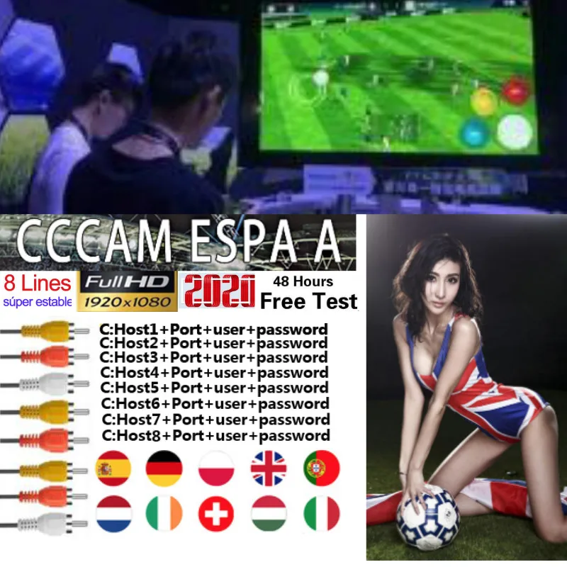 

Cccam espa a spain match sports ball game 1 year 8 Line stable server HD cline ccam espa a Europe Portugal Poland Italy receiver