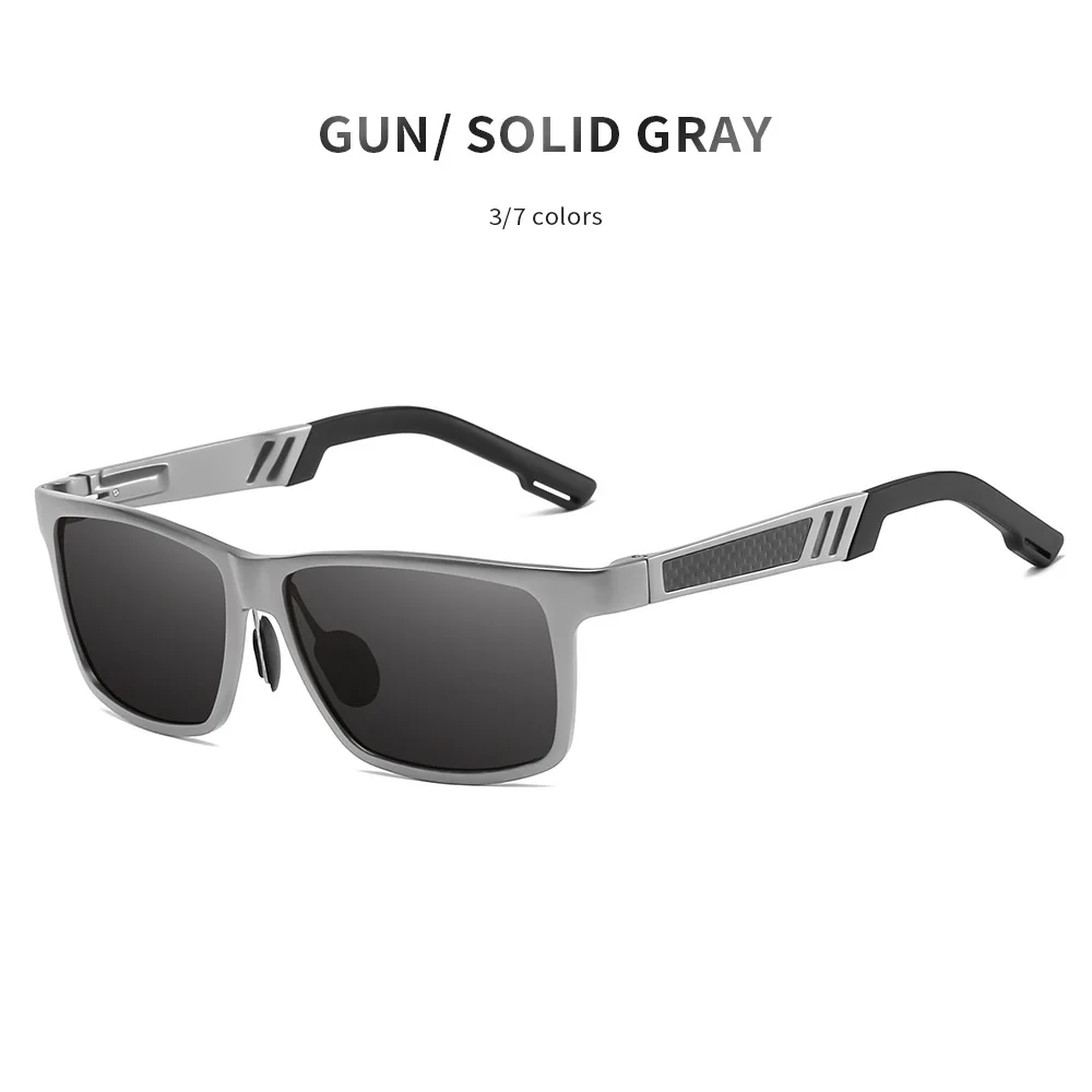 REALONE алюминиевые квадратные поляризованные солнцезащитные очки Gafas De Sol De Los Hombres мужские очки UV400 для мужчин стиль жизни солнцезащитные очки 5540 - Цвет линз: GunGray