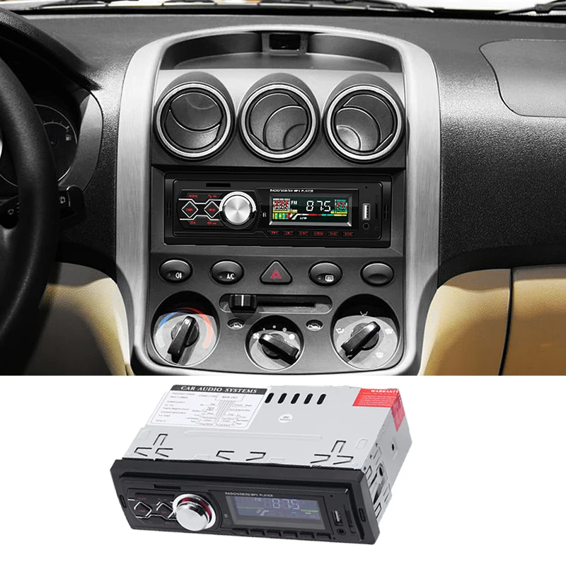 1 Din 12V автомобильный MP3-плеер Bluetooth автомобильный комплект мультимедийный плеер Автомобильный стереорадиоприемник Aux USB музыкальный fm-передатчик модулятор