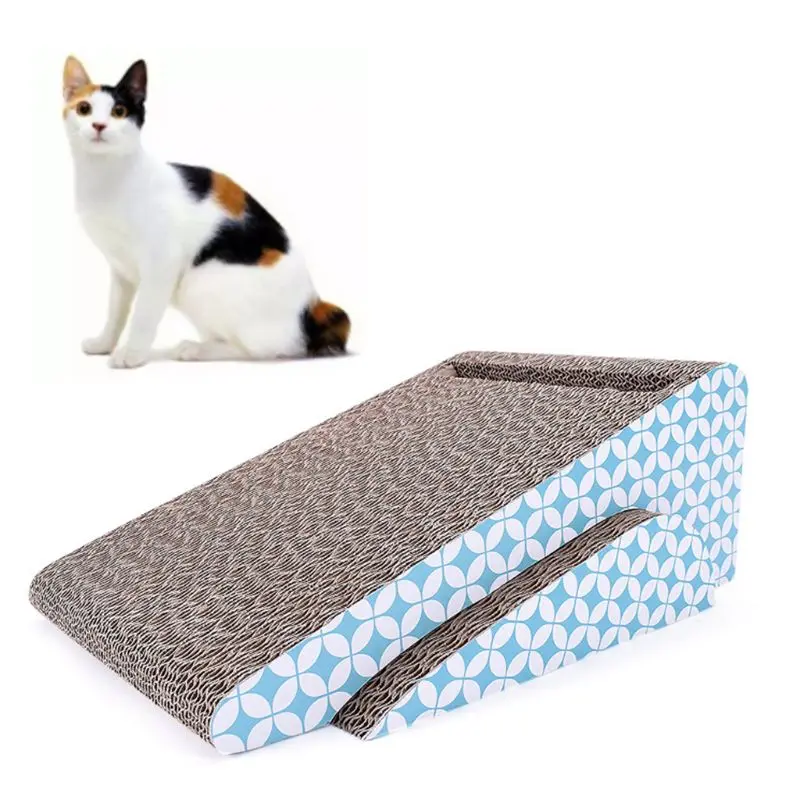 

Cat Slope Scratch Pad Scratcher with Catnip Scratching Posts Kitten Paw Training