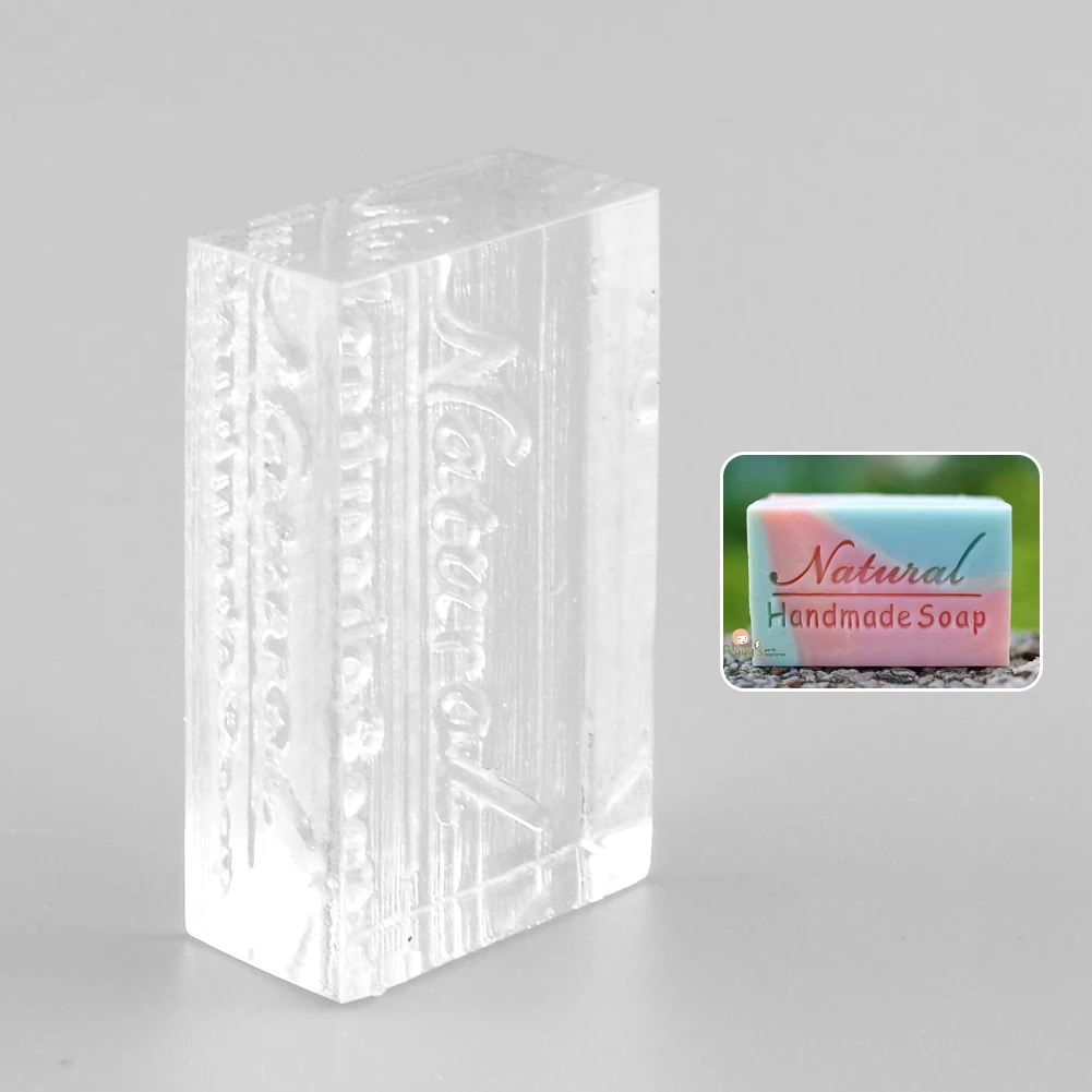 Acrylic Natural Design Handmade Soap Stamping Stamp Seal Mold Craft DIY