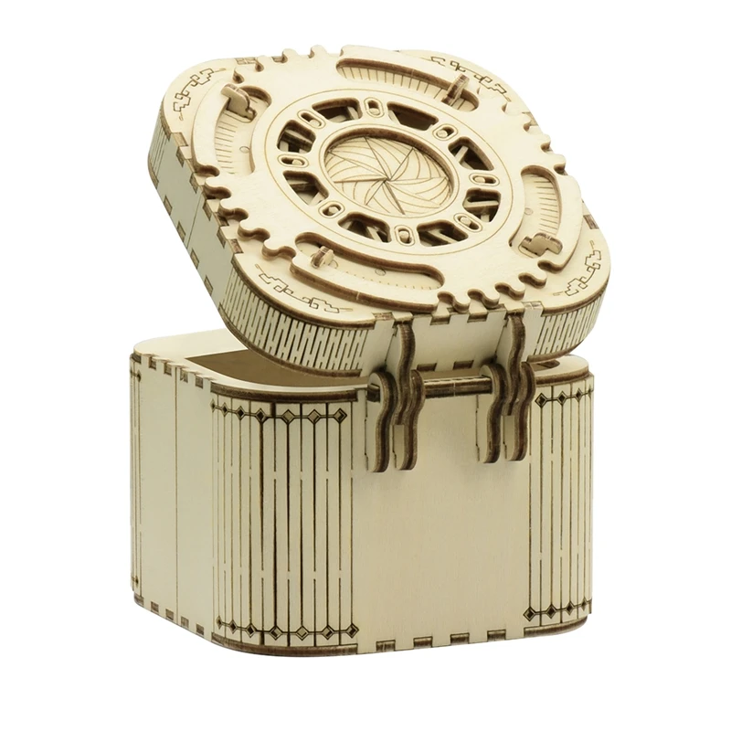 

Hot DIY Handmade Wooden 3D Mechanical Transmission Cipher Music Box Model Assembling Building Block Toys, Need to Be Assembled M