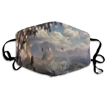 

Dustproof Washable Reusable Fantasy Landscape Mouth Cover Mask Respirator Germ Protective Warm Windproof Mask