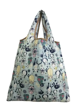 

New Fashion Waterproof Foldable Handy Shopping Bag Reusable Tote Pouch Storage Handbags