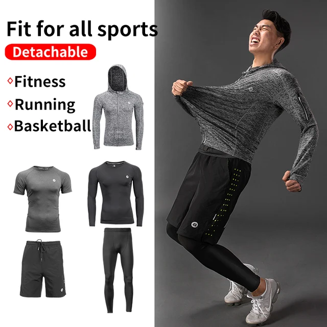 ROCKBROS Running Sets Men s Sport Suits Quick Dry Sweat absorbent Sports Joggers Tracksuits Compression Sport