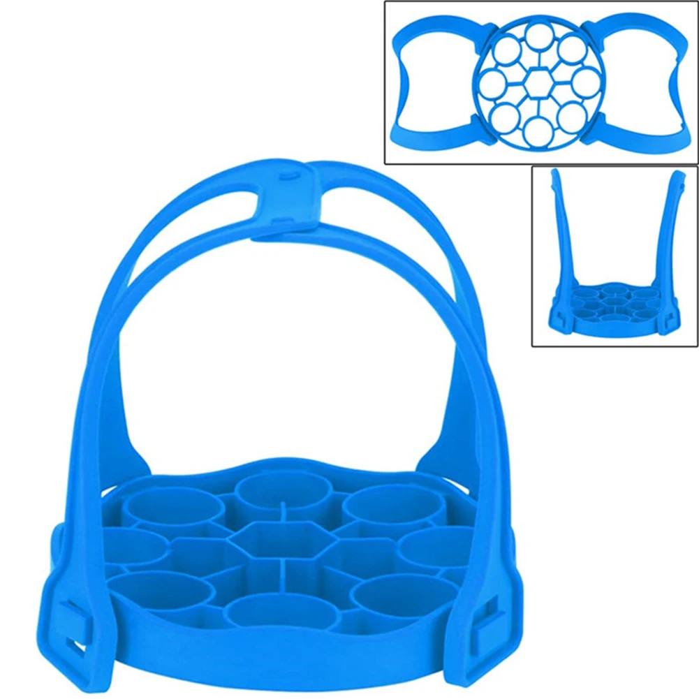 Моющаяся скороварка слинг противоскользящая теплоизолированная силиконовая Пароварка кухонная стойка для яиц Съемная двойная ручка вкладыш для хранения