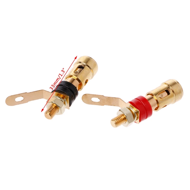 10PCS Brass Speaker Binding Post Spring Loaded Press Subwoofer Basket