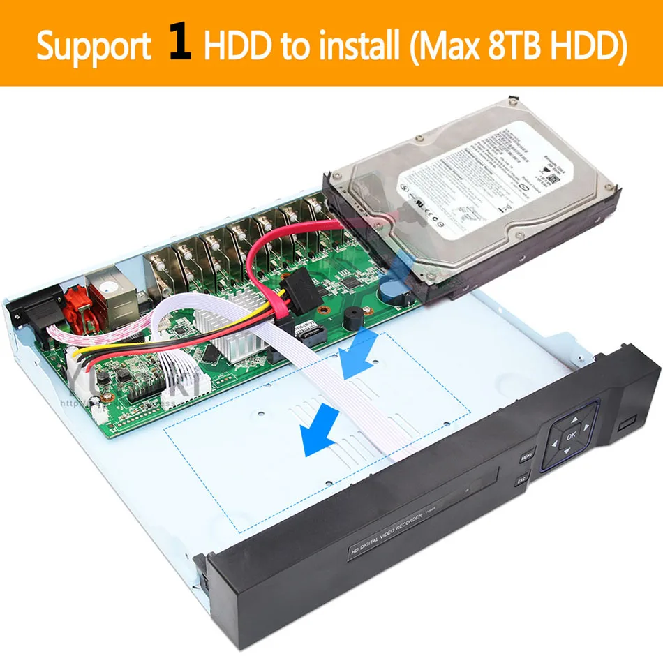 5в1 16ch* 1080N AHD DVR видеонаблюдения безопасности CCTV видео рекордер HybridDVR For1080P/720 P/960 H аналоговый AHD CVI TVI IPcamera XMEYE