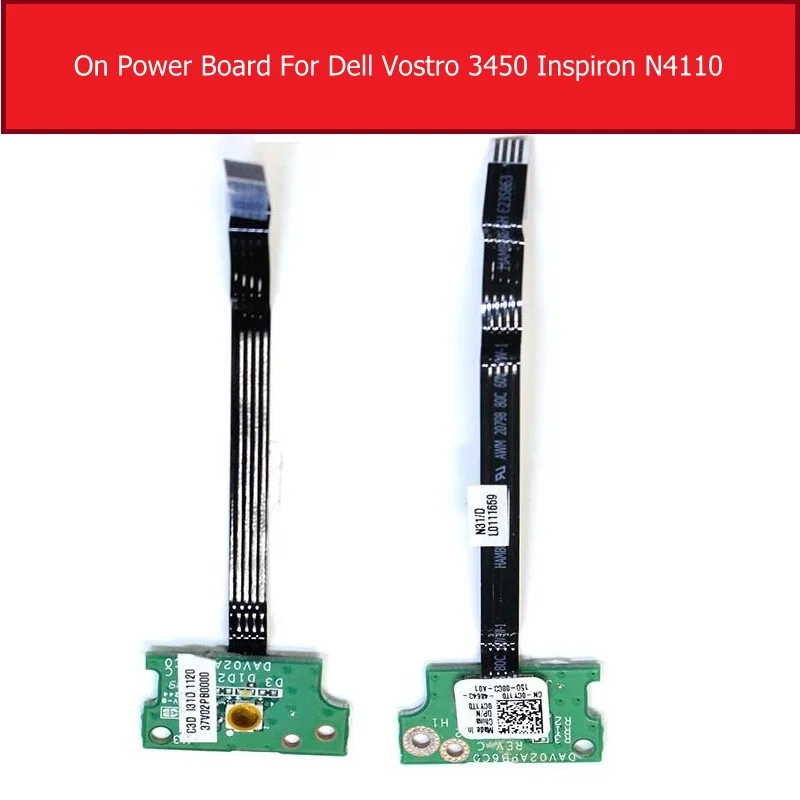 

Genuine On/Off Power Board For Dell Inspiron 14R N4110 POWER Switch button Board with Cable Replacement DAV02APB6C2 PNMW0 0PNMW0