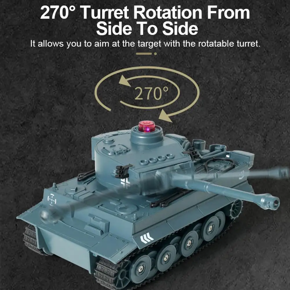 2.4G RC Stunt Tank Toys Remote Control Programming Tank With 270 Rotating Turret Perfect Gift Toys For Children Adults