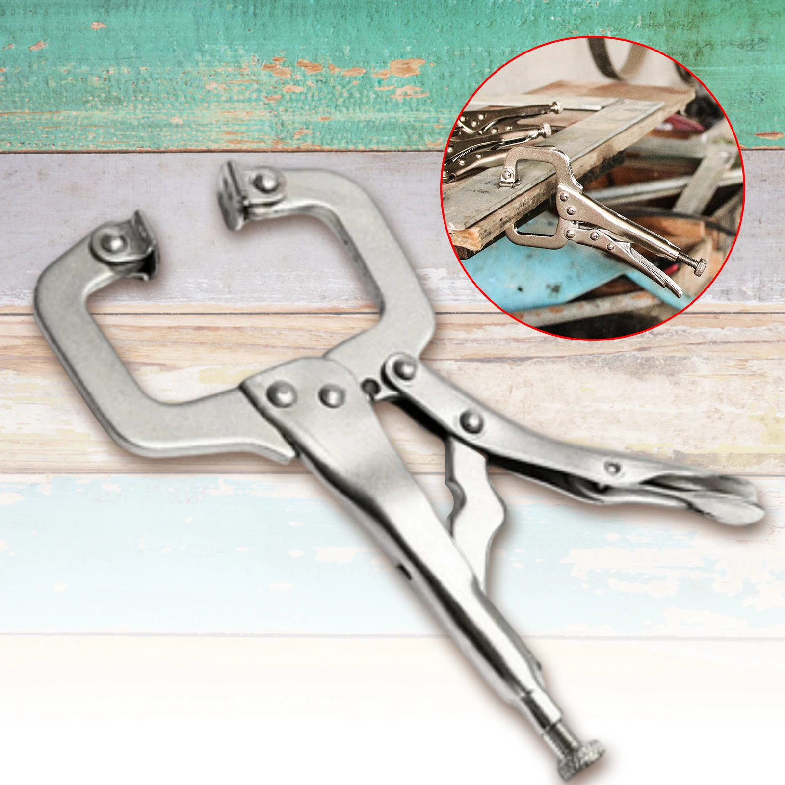 6 Inch C shaped Locking Pliers Welding Tools Carbon Steel Pliers Industry Round Mouth Vise High
