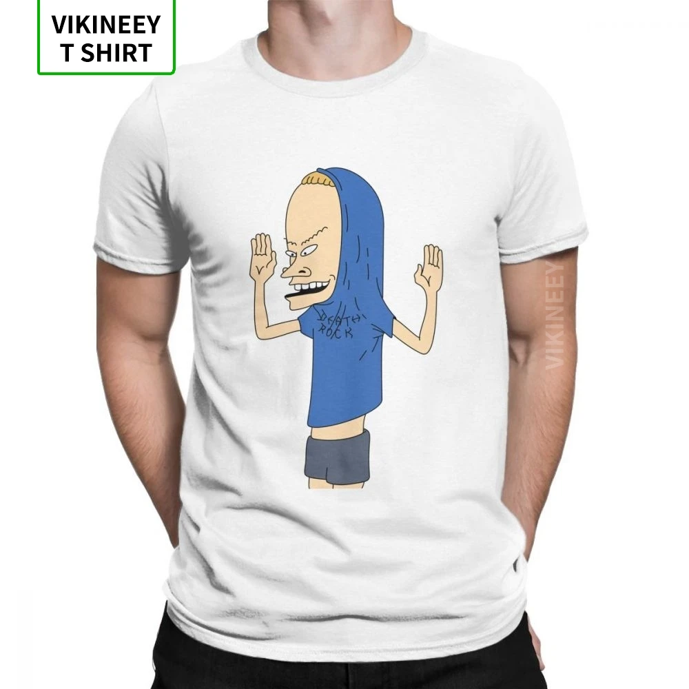 Мужские футболки MTV Beavis с пуговицами Лидер продаж одежда Забавные круглым
