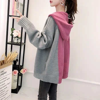 

Women's New Style Hooded Mid-length Thick Student Sweater