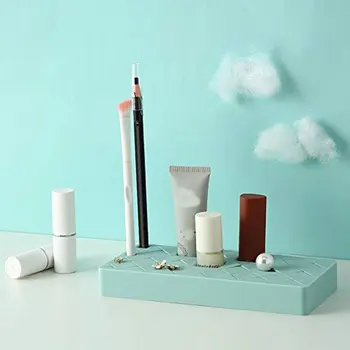 

Silicone Lipstick Storage Box Multi Grid Desktop Cosmetics Finishing Box Lip Glaze Lipstick Box Creative Lipstick Frame Rack